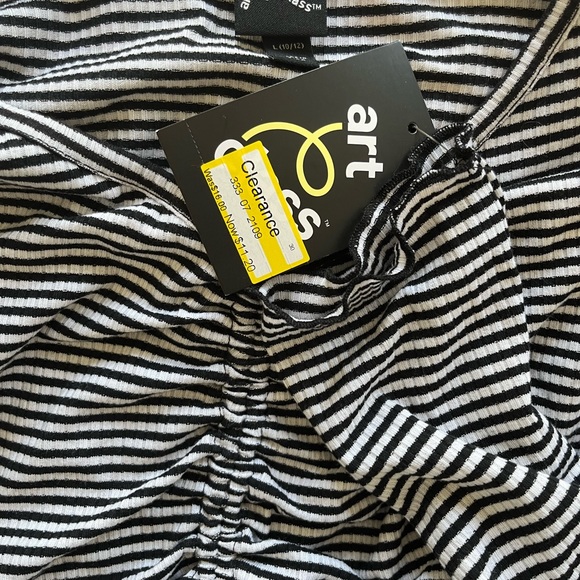 Kids Art class Ribbed black and white dress - Picture 3 of 3